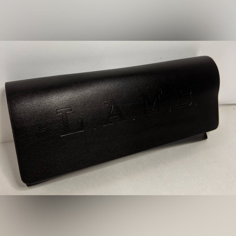 Elegant L.A.M.B. Magnetic Black Eyeglass/Sunglasses Case  Semi-Hard Leather